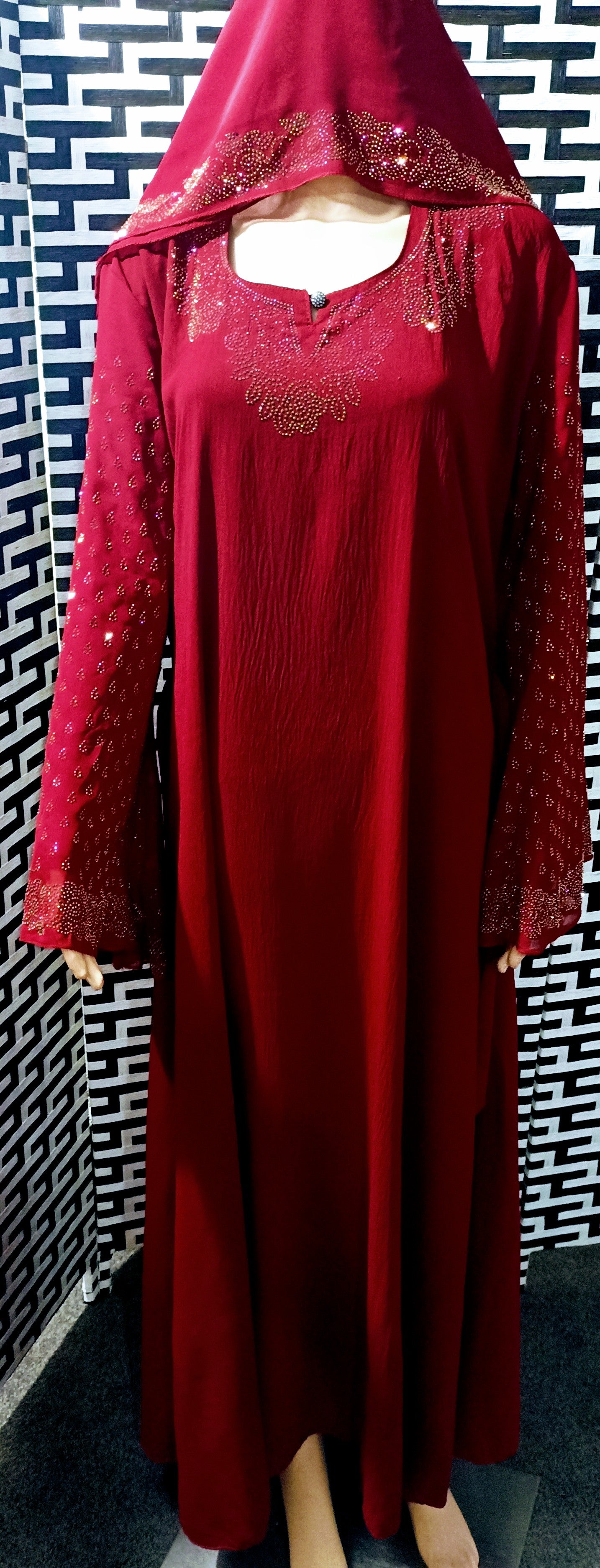 C.14 Maroon Abaya