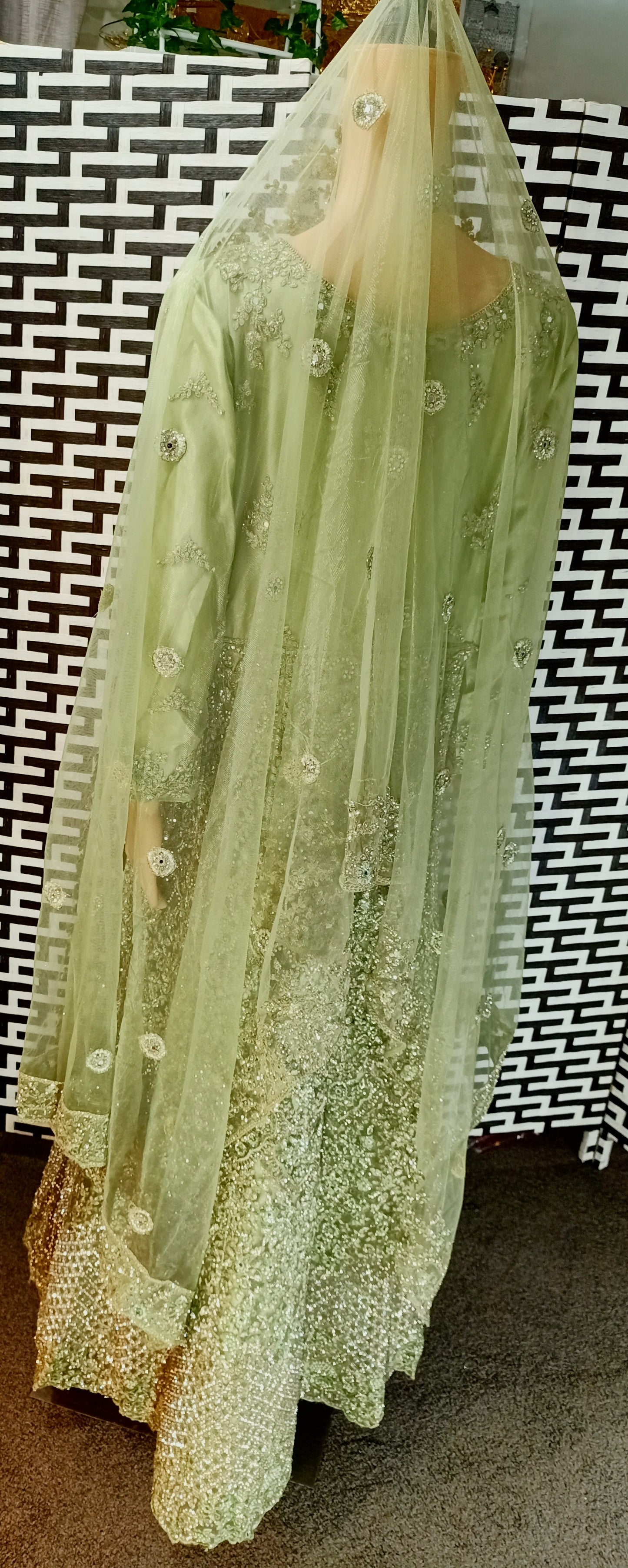 Pastel Sage Green Gown
