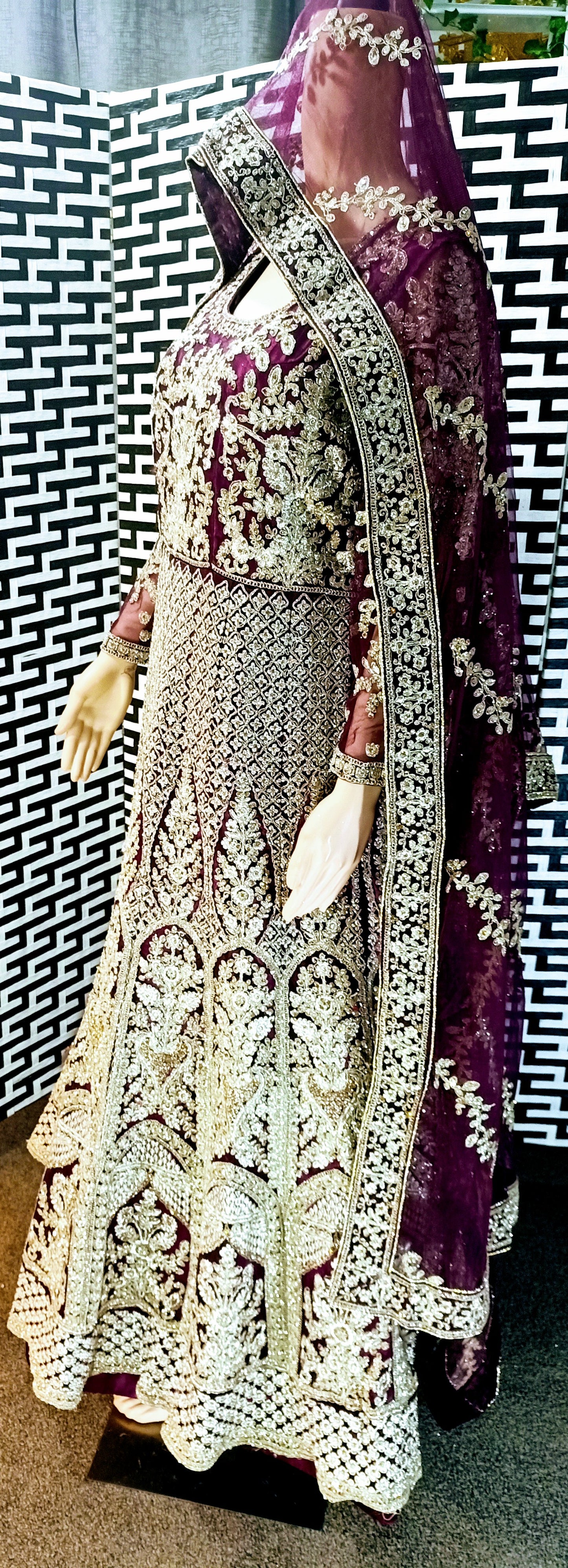 Dark Orchid Purple Gown
