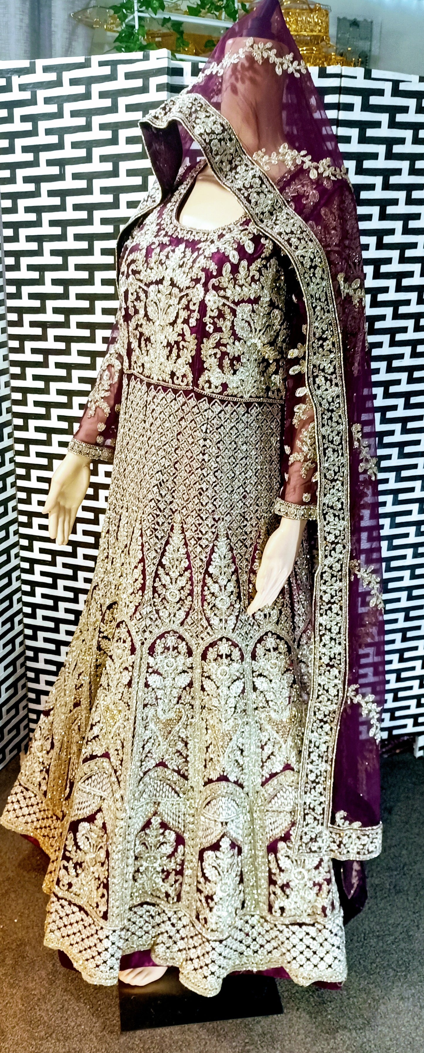 Dark Orchid Purple Gown
