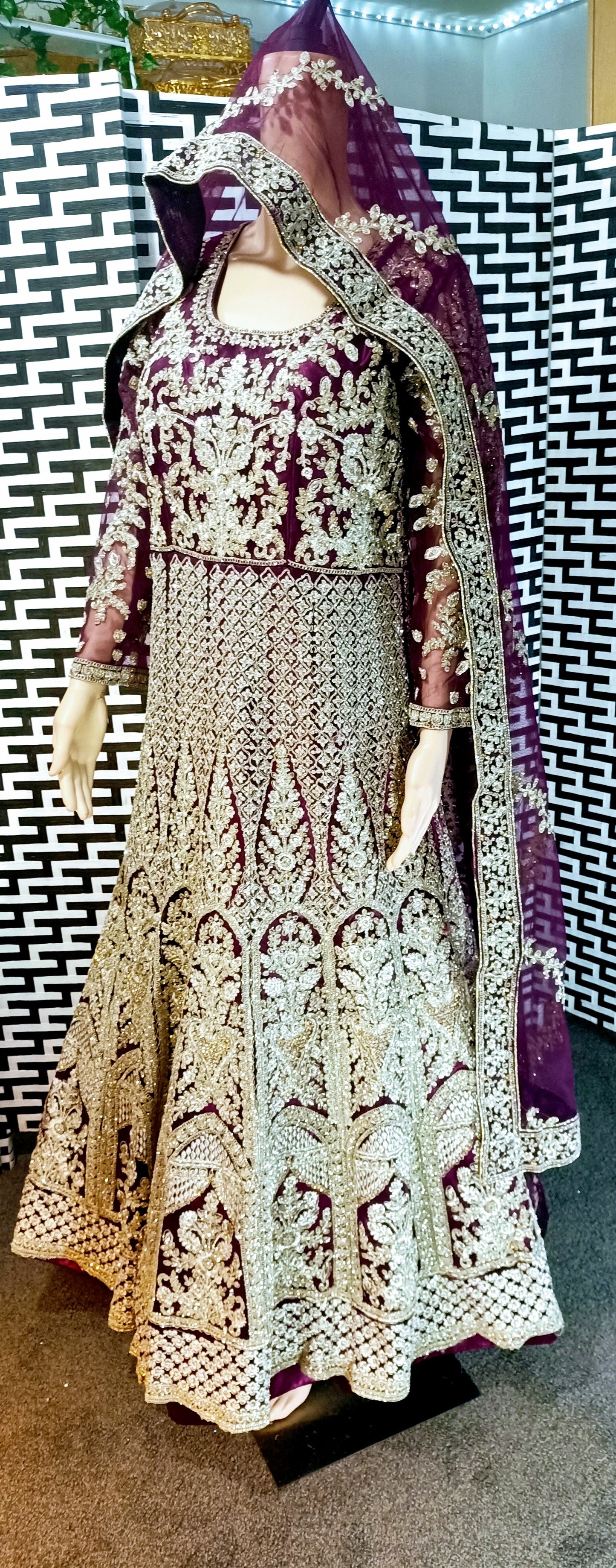 Dark Orchid Purple Gown