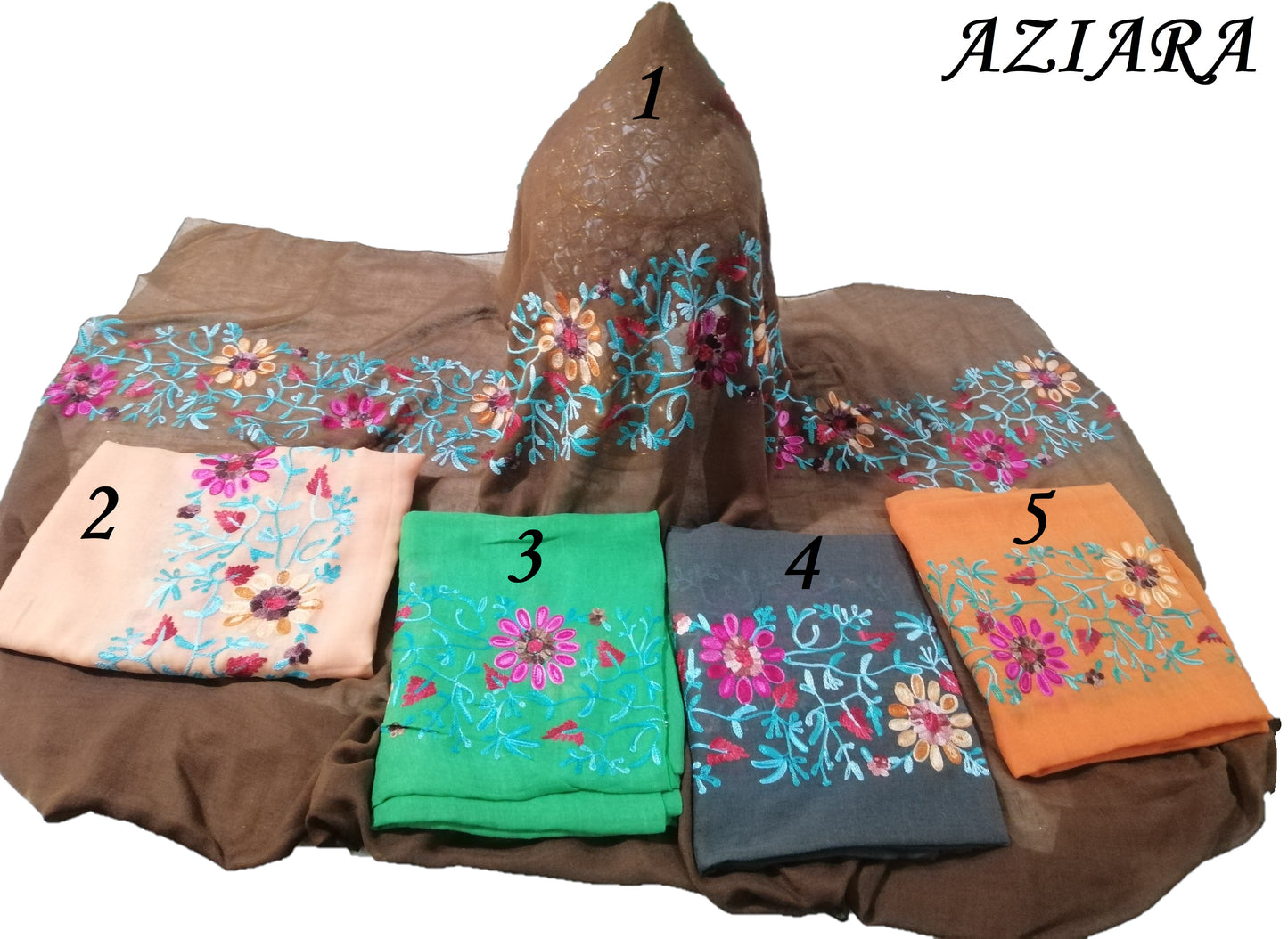 Floral Embroidery Scarves