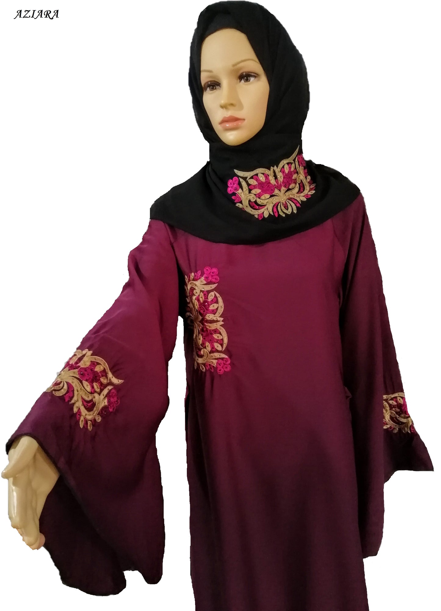 Dark Wine Magenta floral (Size 48)