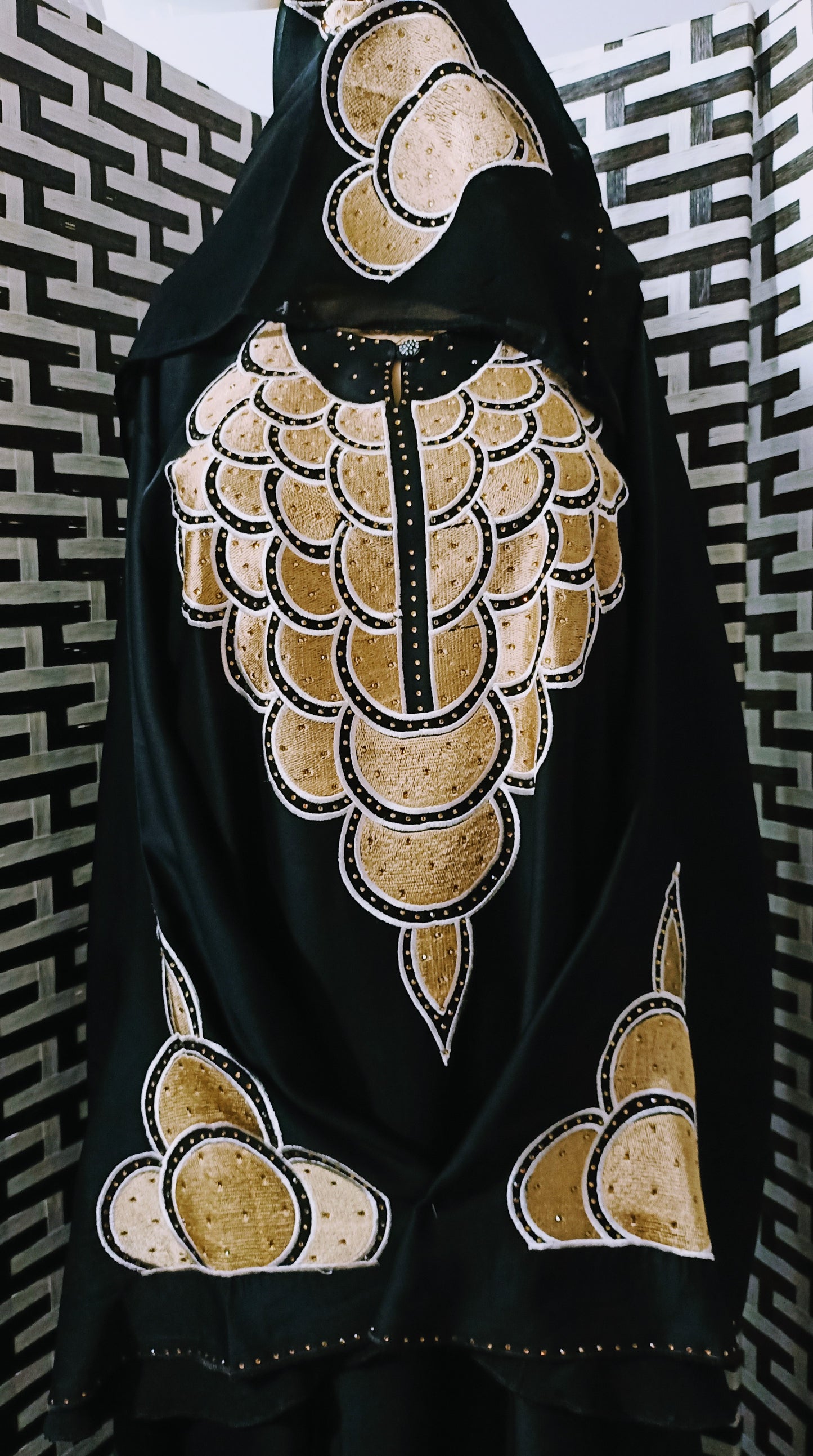 Black Embroidery Abaya E10