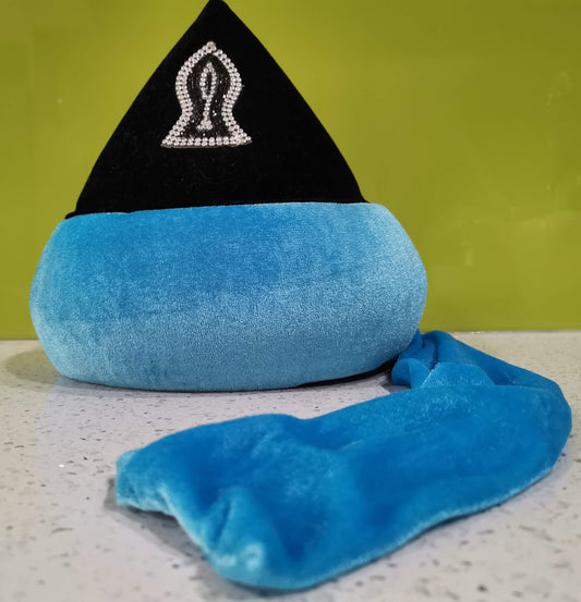 Ashrafi Taaj Mens Hat 2 (Blue)