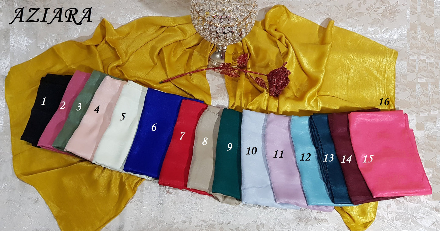 Luxurious sold silk thick scarves / hijabs