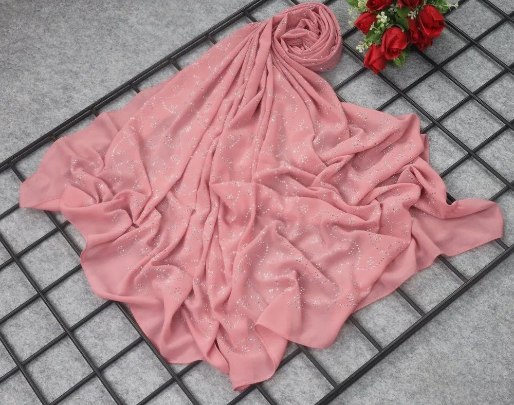 Chiffon Glitter Scarves Hijabs