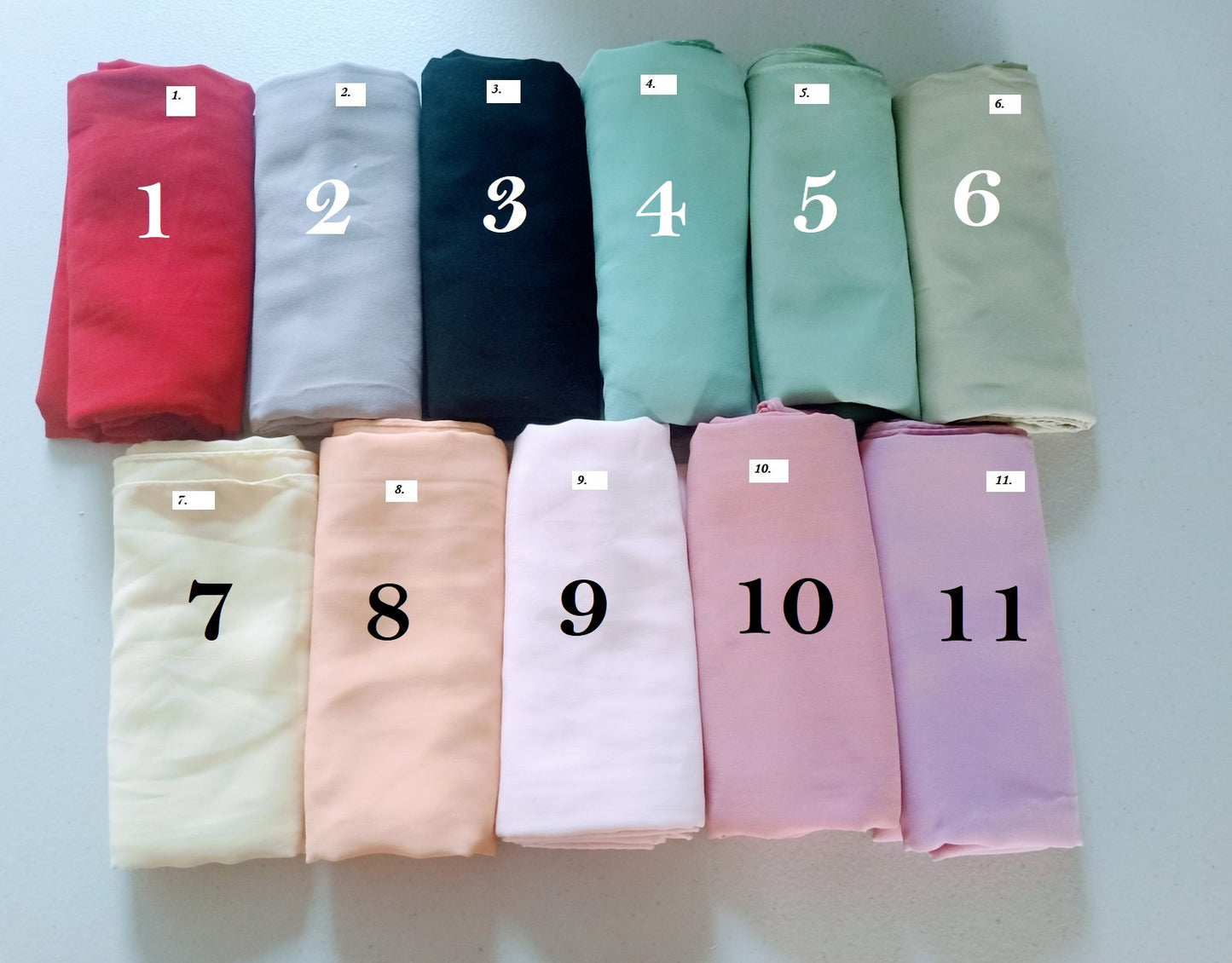 Plain Chiffon Scarves Hijabs