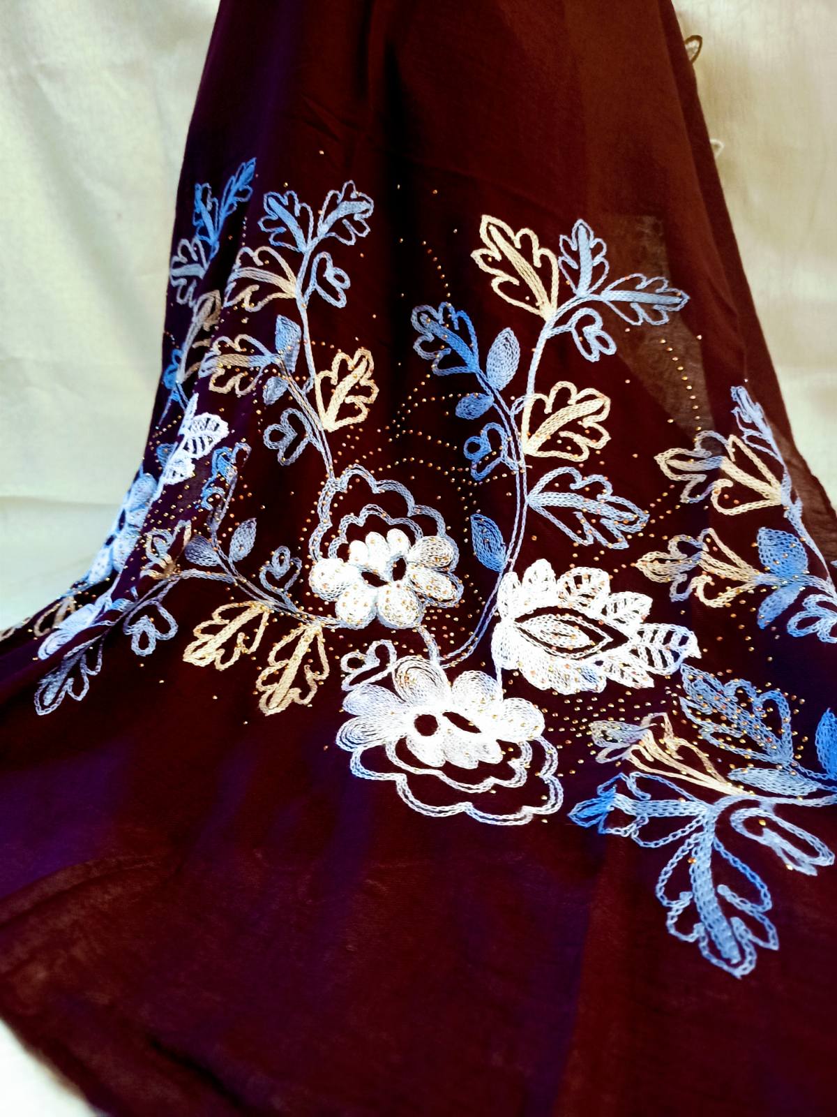 Floral Embroidery Scarves Hijabs